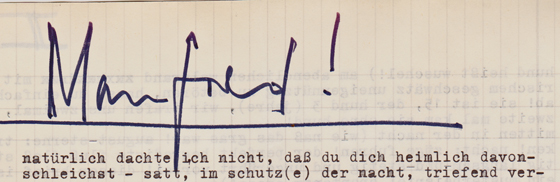 01-Brief von Peter, Aug 73-Überschrift 'Manfred'